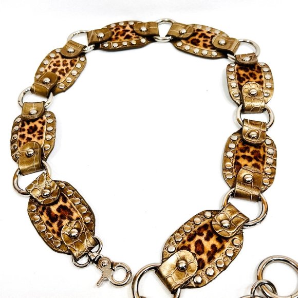 Kathy Van Zeeland Faux Leather Animal Print Adjustable Belt - 30" to 42" - Picture 6 of 8